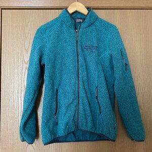 Women's Size Large Grand Canyon Souvenir Teal Zip Up Sweater Hiking Granola Girl